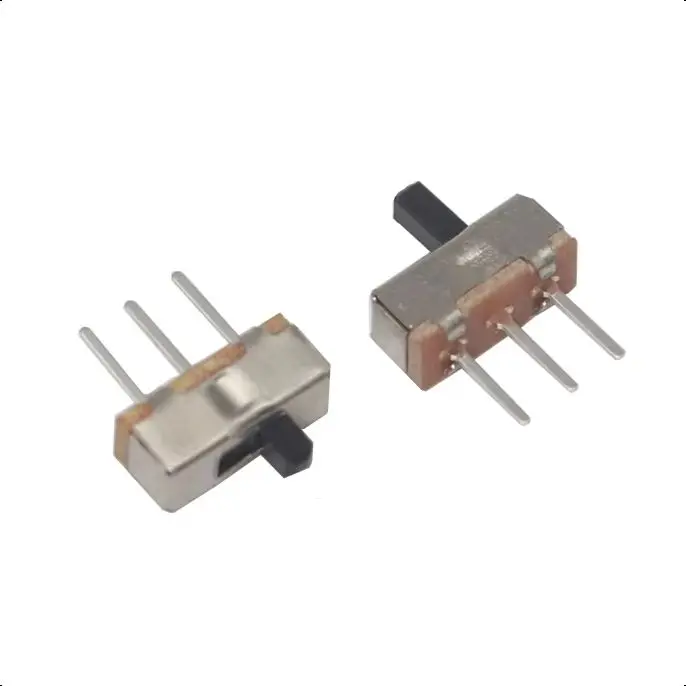 【100-20PCS】2 Position On/Off SPDT 1P2T 3 Pin PCB Panel Mini Vertical Slide Switch switch Handle length:2MM/3MM/4MM/5MM/6MM SS12D