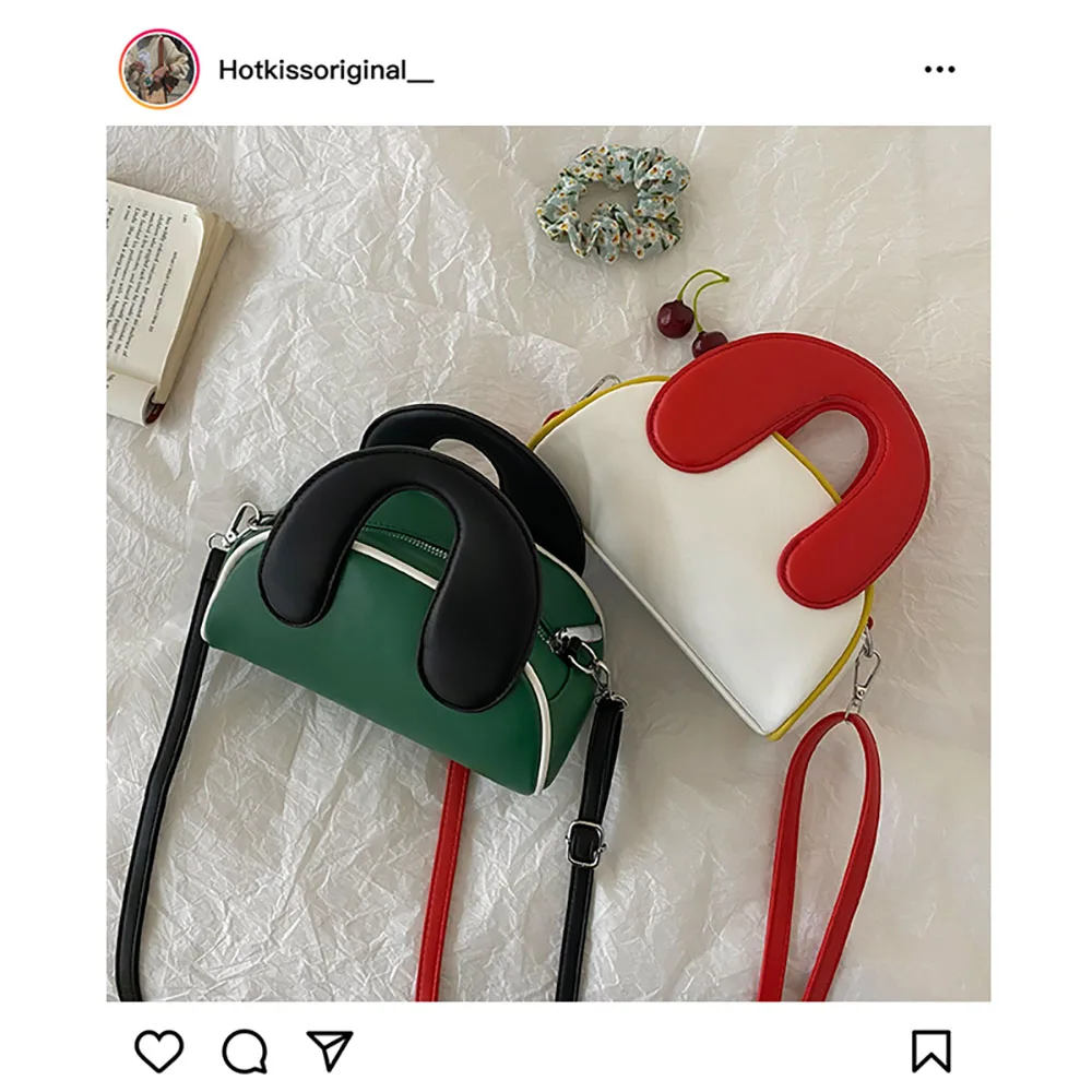 Niche Design Pop Patchwork Small Crossbody Bag For Women Fashion Seasons High-end French Handbag Simple Female Shoulder Bags