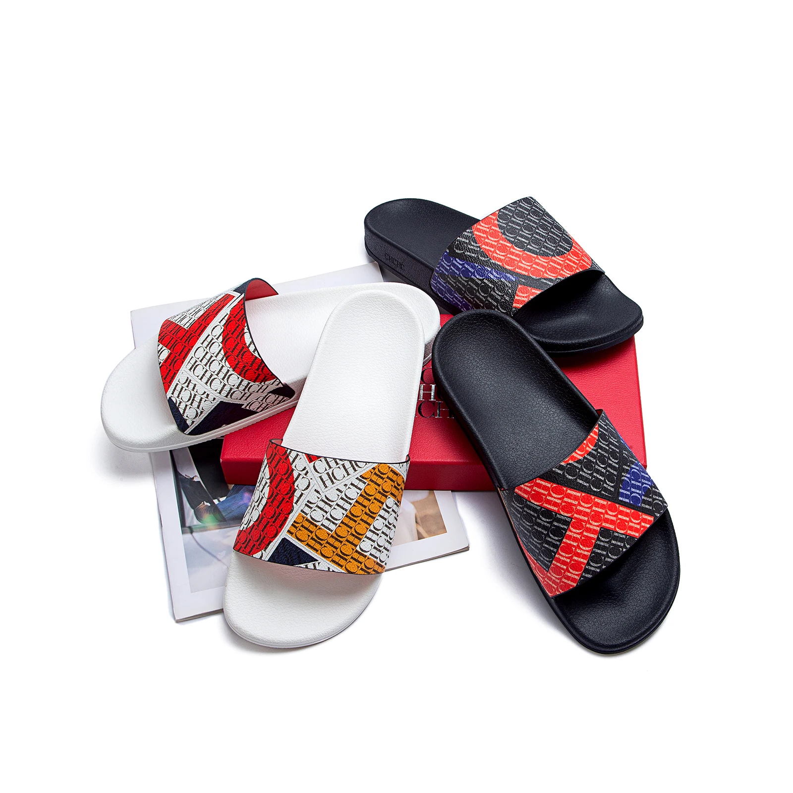 

CH Unique Pattern Design Exquisite Craft Women's New Slippers PVC Material 2026 New Cute Pattern Outdoor Leisure Flat Slippers