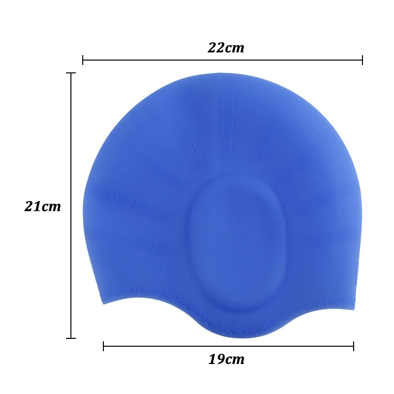 Adults Silicone Swimming Caps Men Women Ear Protection Bathing Hat With Long Hair Waterproof Swim Pool Cap For Diving