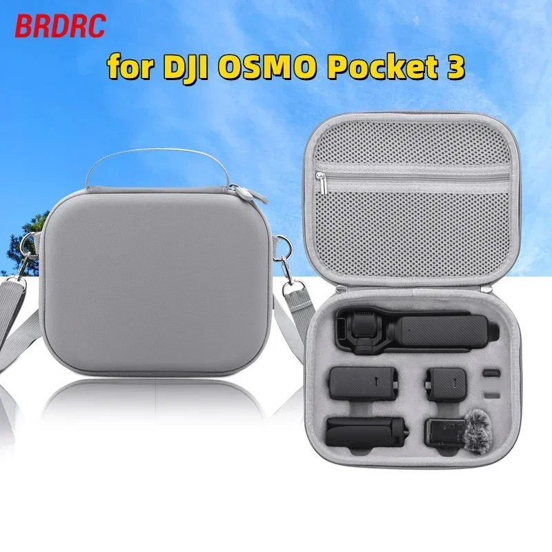 

All in One Storage Bag for DJI OSMO Pocket 3,Soft Plush Liner Carrying Case PU Shell Handbag Handheld Gimbal Camera Accessories