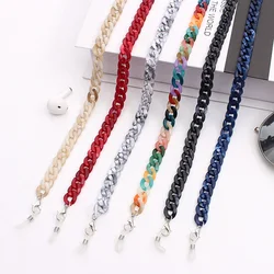 Cadena acrílica para gafas para mujer, cordón colgante para el cuello, soporte para máscara, cordón para gafas, accesorios de verano