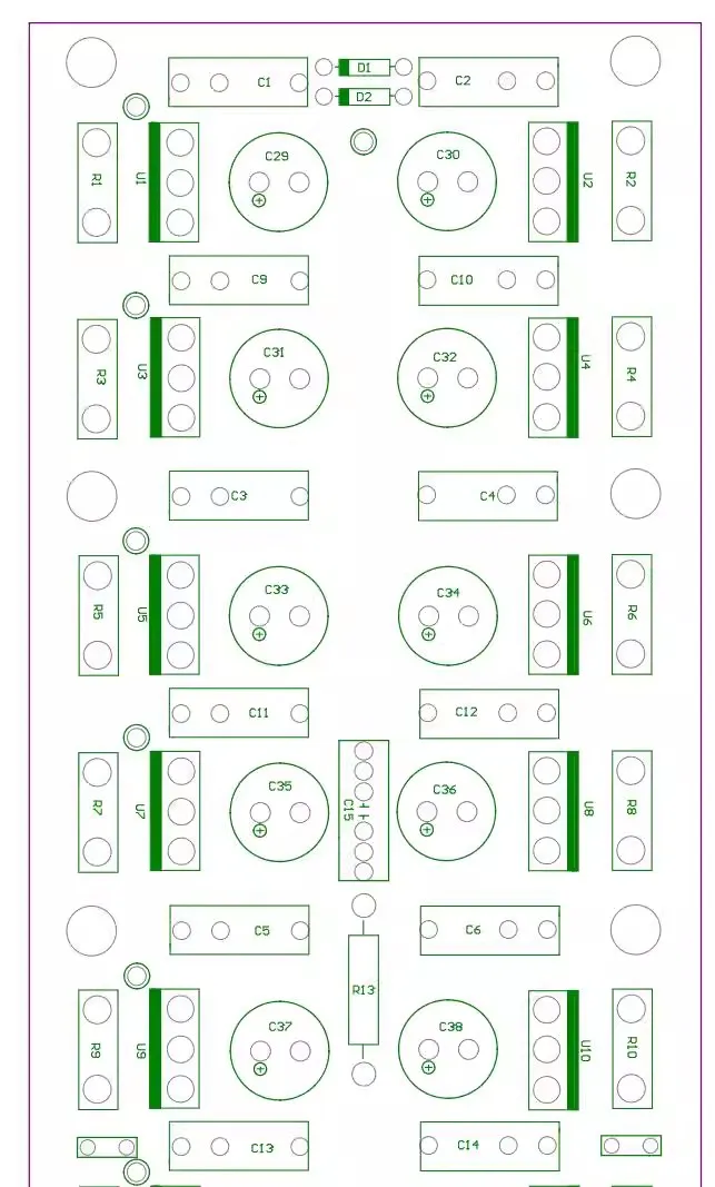 A Pair HiFi 500W Rear Stage Amplifier PCB Board Reference FM801 AMP Circuit