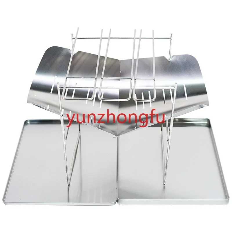 Foldable and easy to store with storage box, burning table, barbecue rack, burning stove, firewood