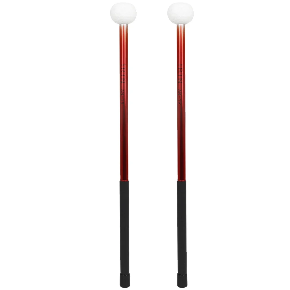

2pcs Aluminum Alloy Timpani Mallets Felt Head Bass Drum Stick Percussion Instrument Accessory For Marching Drum Replacement