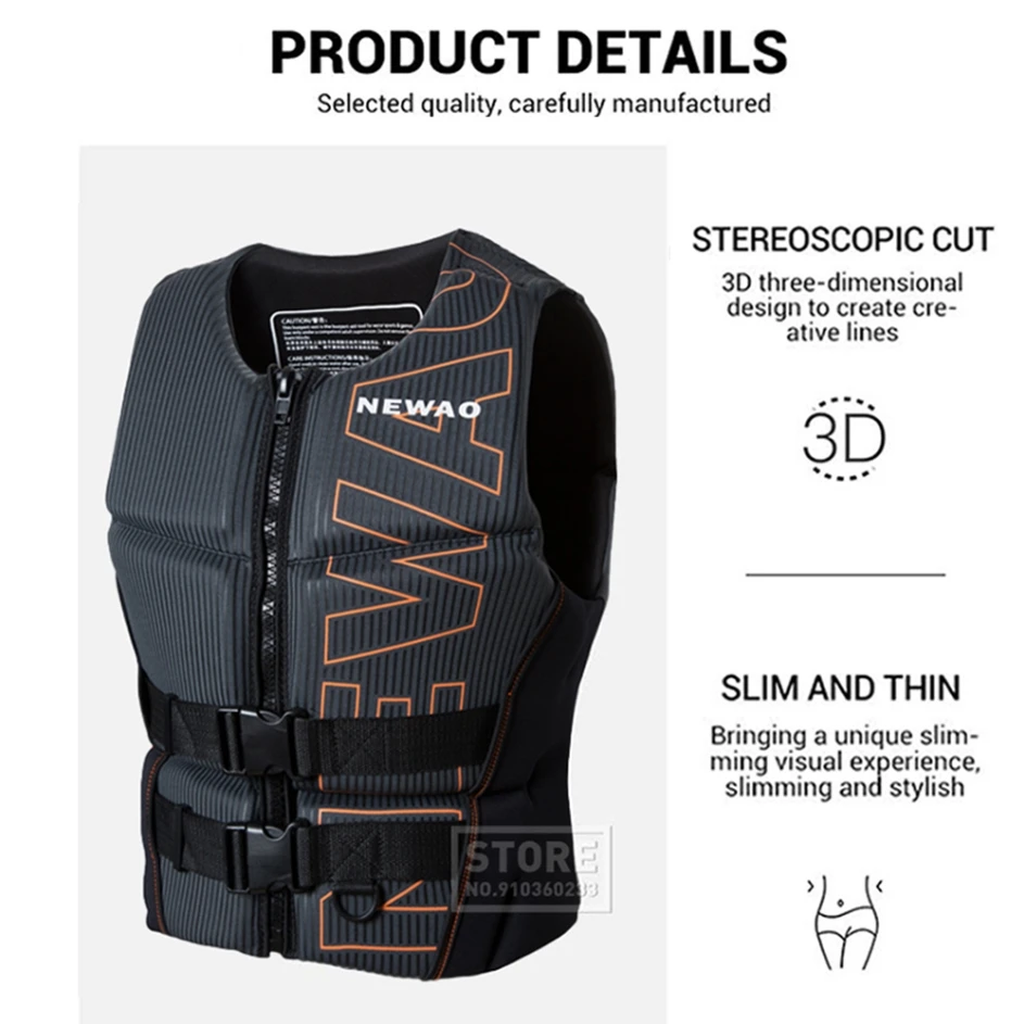 Life Vest Adults Surf Vest Kayak Wakeboard Motorboats Raft Rescue Boat Ski Water Sports Swimming Drifting Rescue Life Jacket