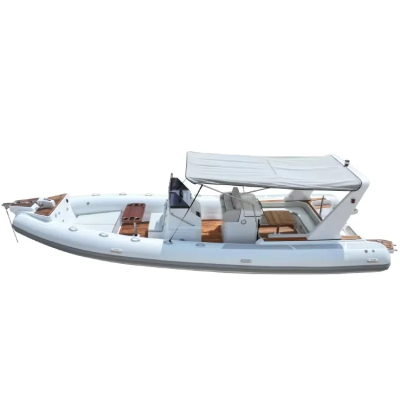 Luxury 8.6m Rib High Performance Inflatable Fiberglass Outboard Motor Boat for Ocean Drifting 860