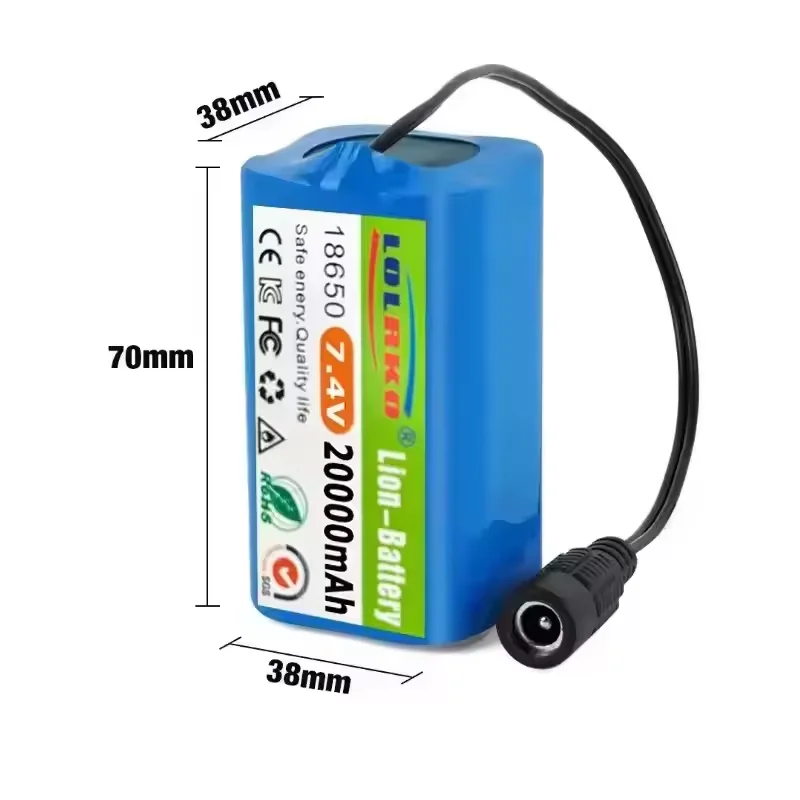 NEW 7.4V 20000mAh battery suitable for V020 V900 2011-5 V007 C18 H18 V18 D18B FX88 remote control RC fishing bait boat battery