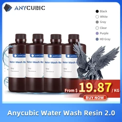 Anycubic-impresora 3D de resina Lavable con agua, 365-405nm, para impresión LCD DLP Photon M3 Plus Max 7K mono 6K