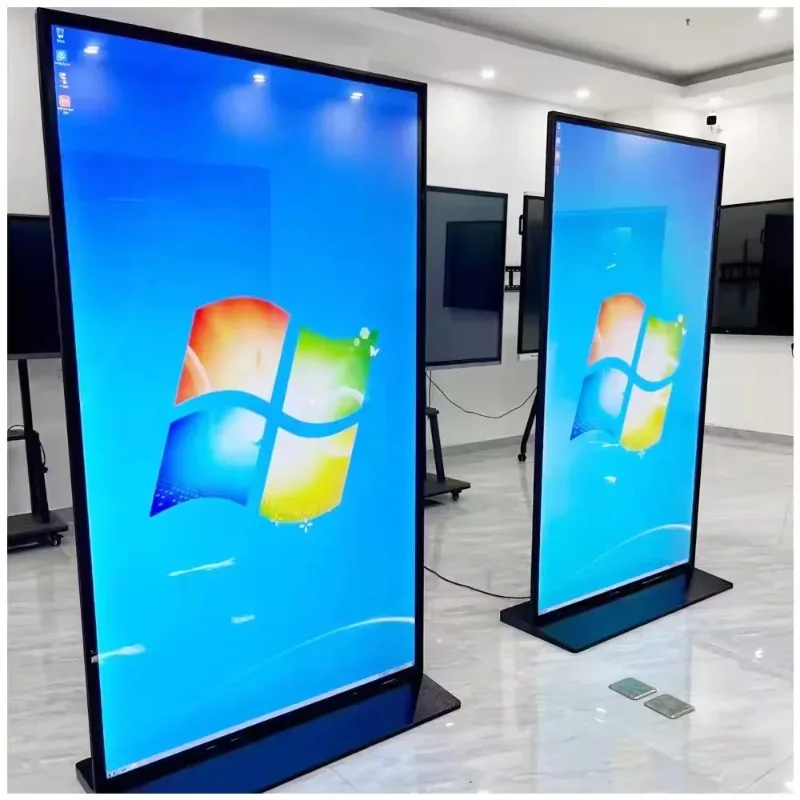 

Media Lcd Advertising M Onitor 43 49 55 75 85 Inch 2K 4K Full HD Wifi Touch Screen Floor Standing Digital Signage