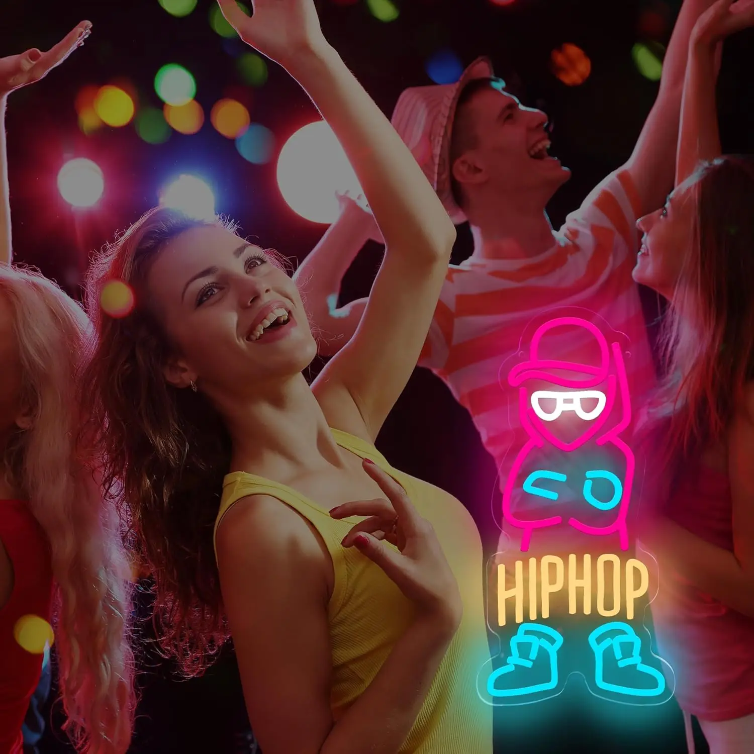 HipHop Neon Sign USB LED Dimmable Wall Light for Street Dance Studio Livehouse Decor Hip Hop Fan Youth Birthday Party Gift Lamp