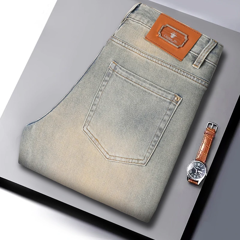 

Новые мужские джинсы: повседневные, универсальные, с низкой посадкой, на шнурке, устойчивые к деформации. Весна-лето. Новинка из Гуанчжоу Xinta...