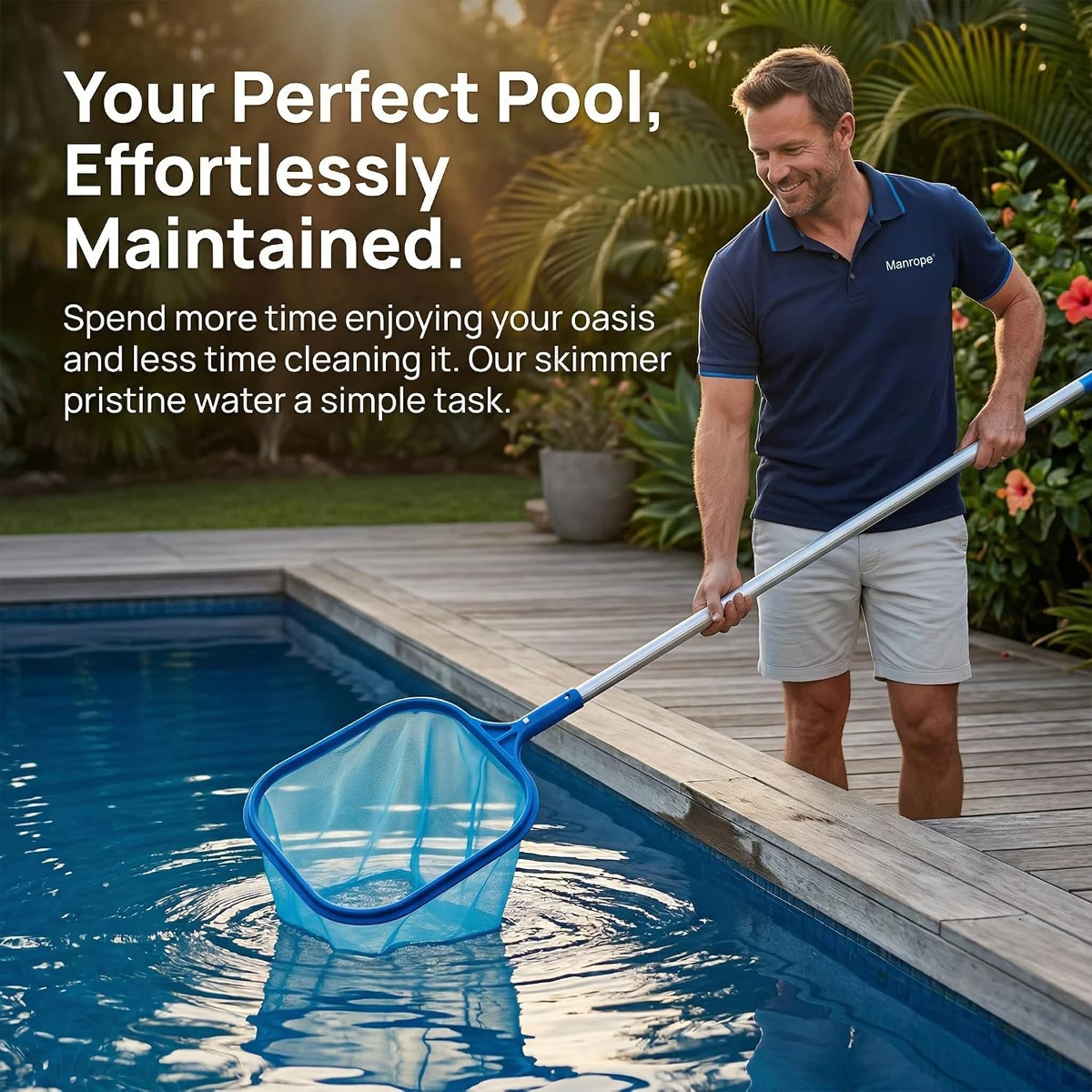 Pool Leaf Rake Net Skimmer Cleaning Tool Above-ground Robots Vacuum Cleaner Floating Swimming Pools Kit Hot view 2