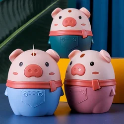 Cute Pig Toothpick Container Automatic Toothpick Dispenser Holder Home Decor Table Decoration Toothpick Dispenser