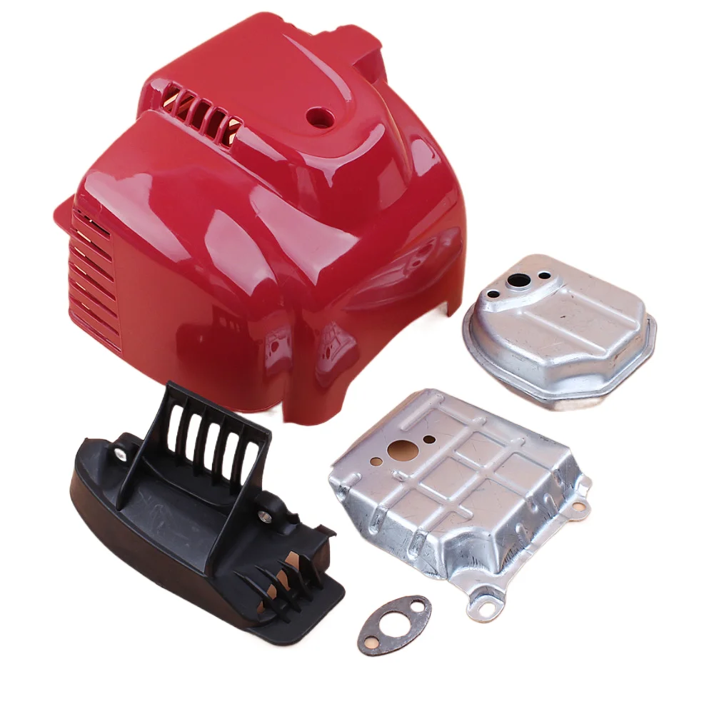 Cylinder Cover Muffler Exhaust Kit For Honda GX35 UMK435 GX 35 35.8cc 4-Stroke Motor Engine Strimmer Brush cutter Mowers
