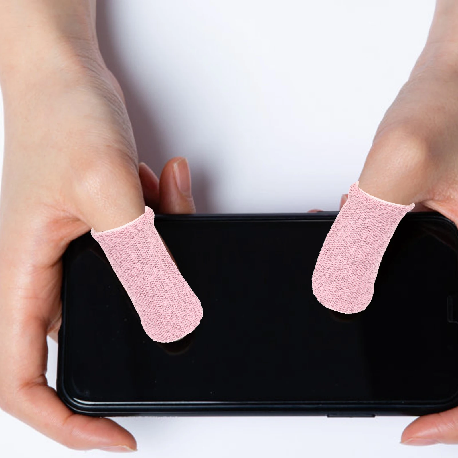 

2Pcs Sweat-Resistant Gaming Finger Sleeves Compact Lightweight Mobile Game Thumb Protector for Touchscreens Gaming Supplies