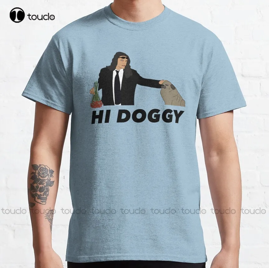 Hi Doggy Classic T-Shirt swim shirt Custom aldult Teen unisex digital printing xs-5xl All seasons cotton Tee shirt good quality