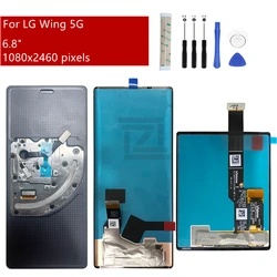 For LG Wing 5G LCD Display Touch Screen Digitizer Assembly Display Replacement Repair Parts LMF100N Display