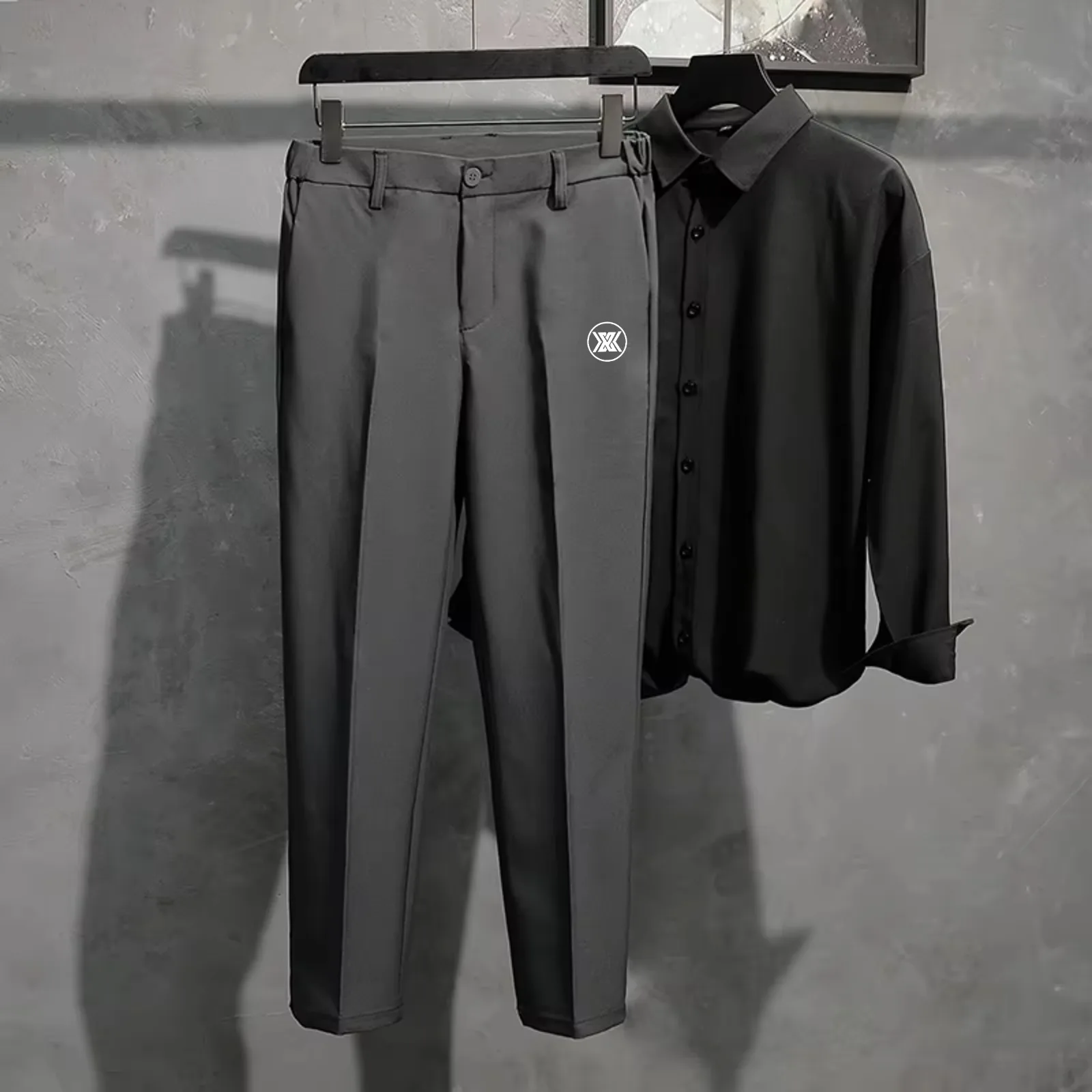 Summer Men's Casual Golf Pants Suit Pant Slim Fit Work Elastic Waist Jogging Business Office Work Trousers Male Golf Clothing