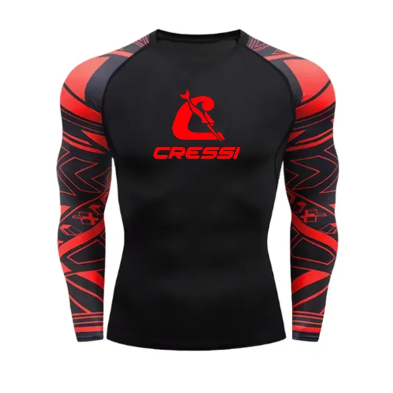 Mens Long Sleeve Rashguard Upf 50 Sun Protection Surf Shirt Quick Dry Breathable Swimming Tight T-shirt Summer 2023 Gym Clothes