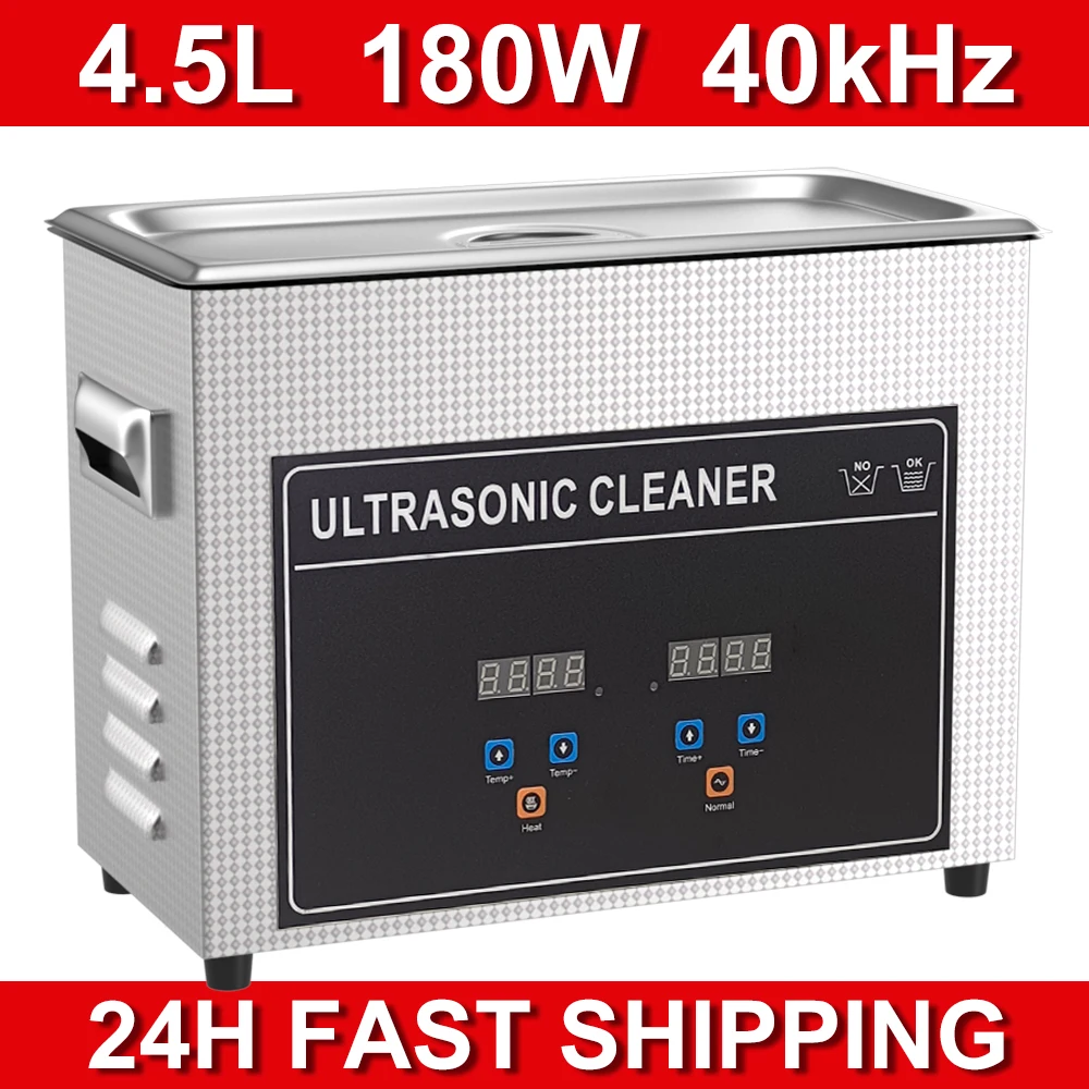 180w 4.5L Ultrasonic Washer Portable Ultrasound Washing Eyeglass Cleaner Ultrasonic Cleaning Machine 220v Nettoyeur Ultrasons