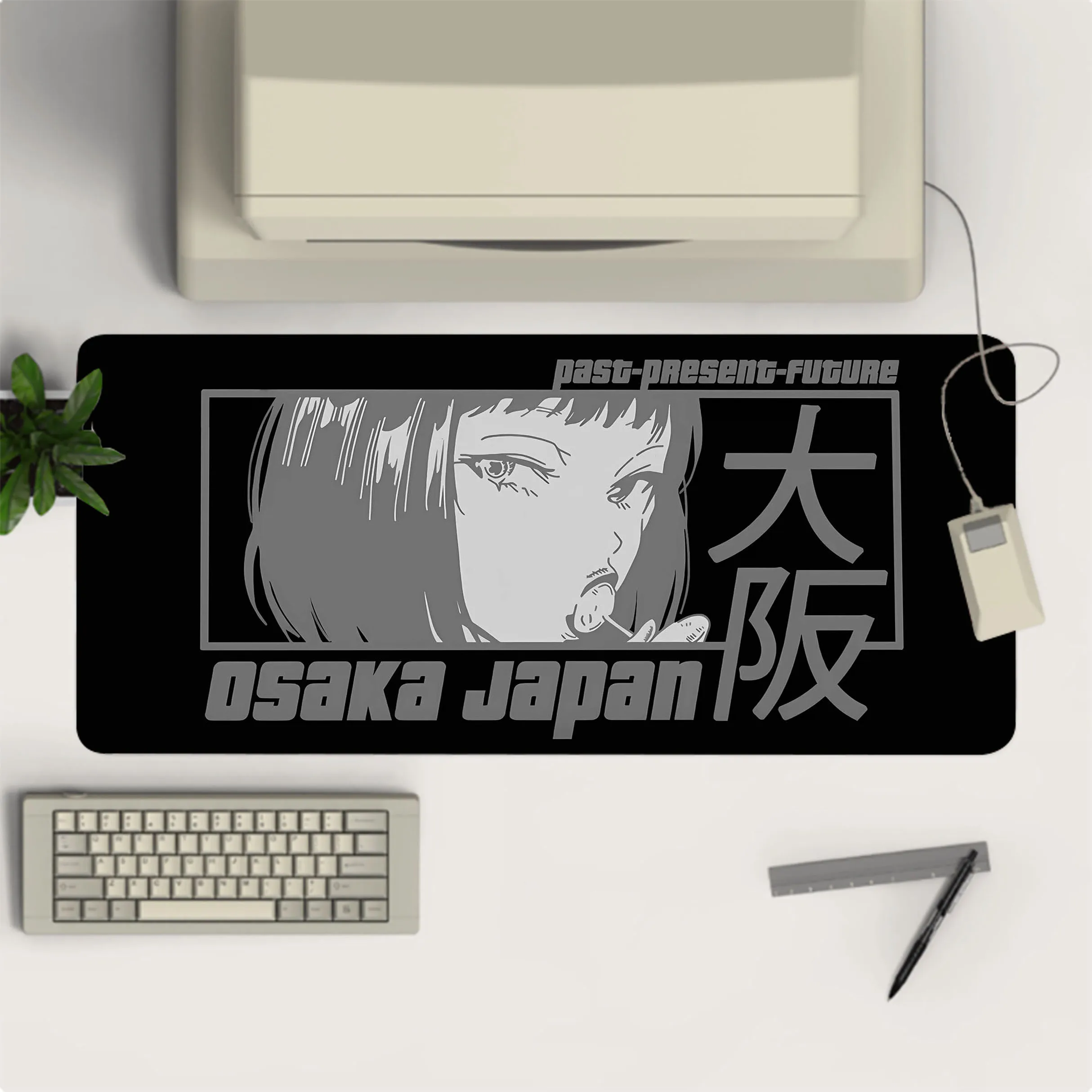 Japanese Anime Individuality Mouse Pad Gaming Setup Accessories Mousepad XXL Desk Mat Locking Edge Mouse Pads Keyboard Mat