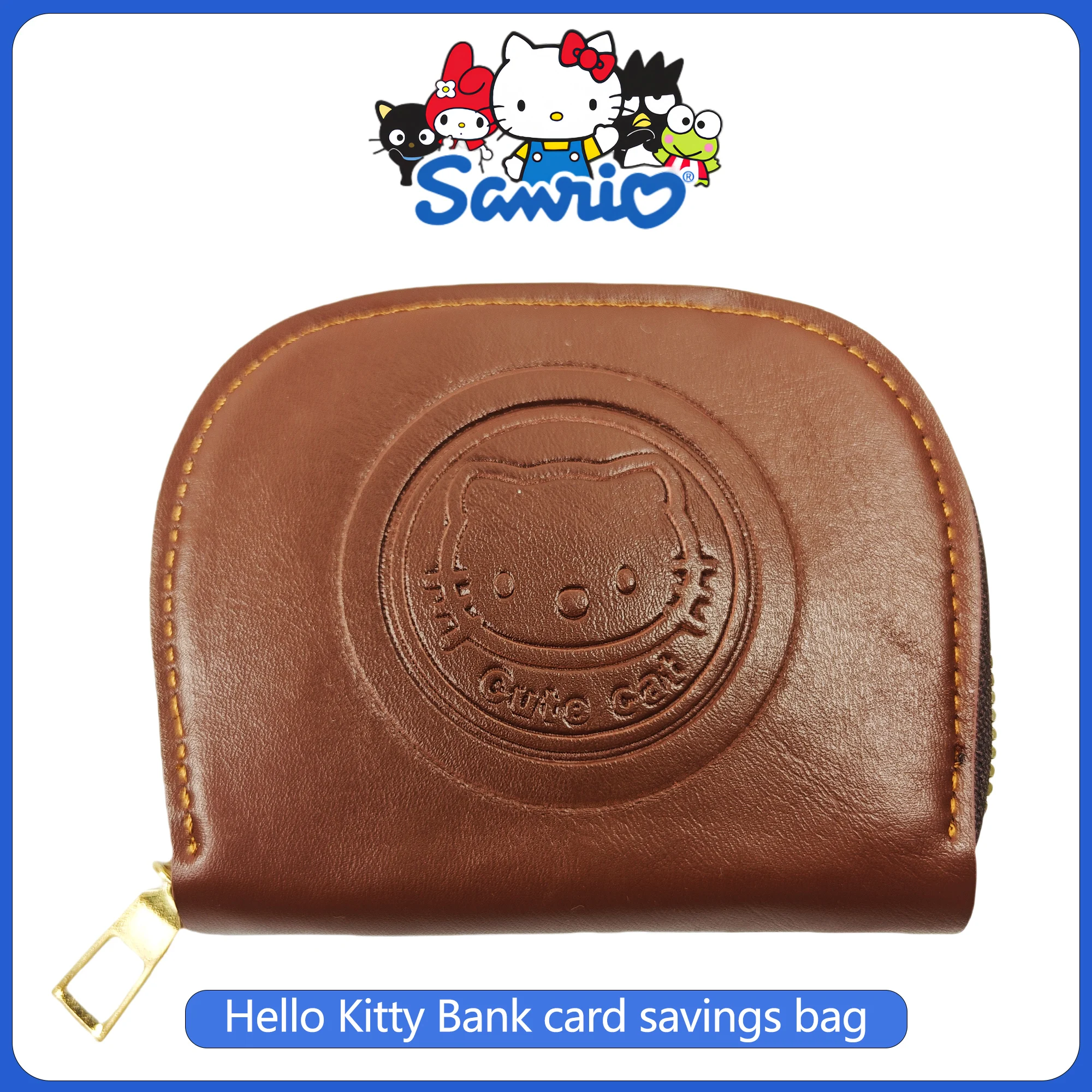 

Sanrio Cute Hello Kitty Cartoon New Style Retro Fashion Zipper Card Bag Portable Multifunctional Mini Multi Card Storage Wallets