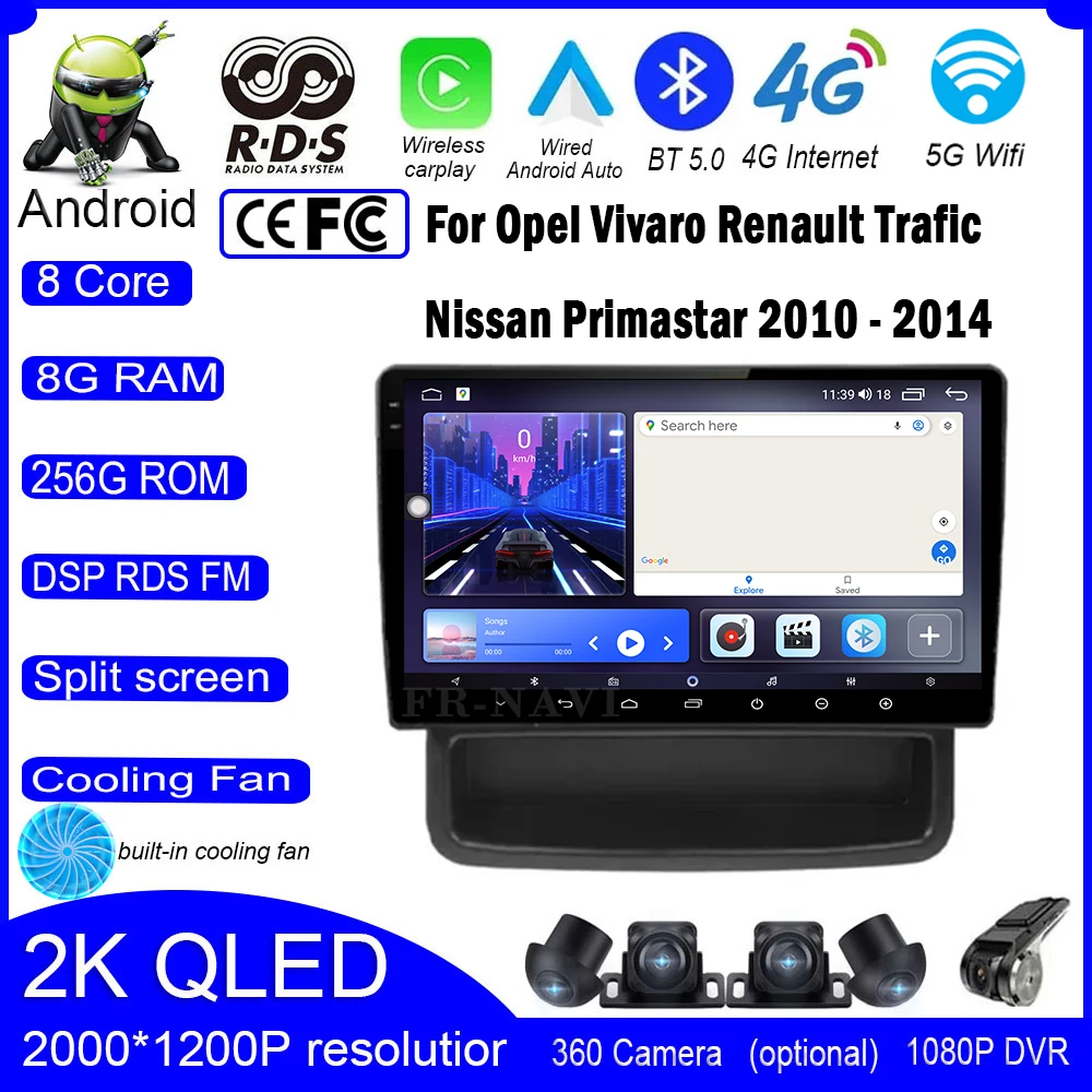 10 pollici per Opel Vivaro Renault Trafic Nissan Primastar 2010 - 2014 DSP Autoradio Carplay Multimedia Autoradio Video GPS Wifi