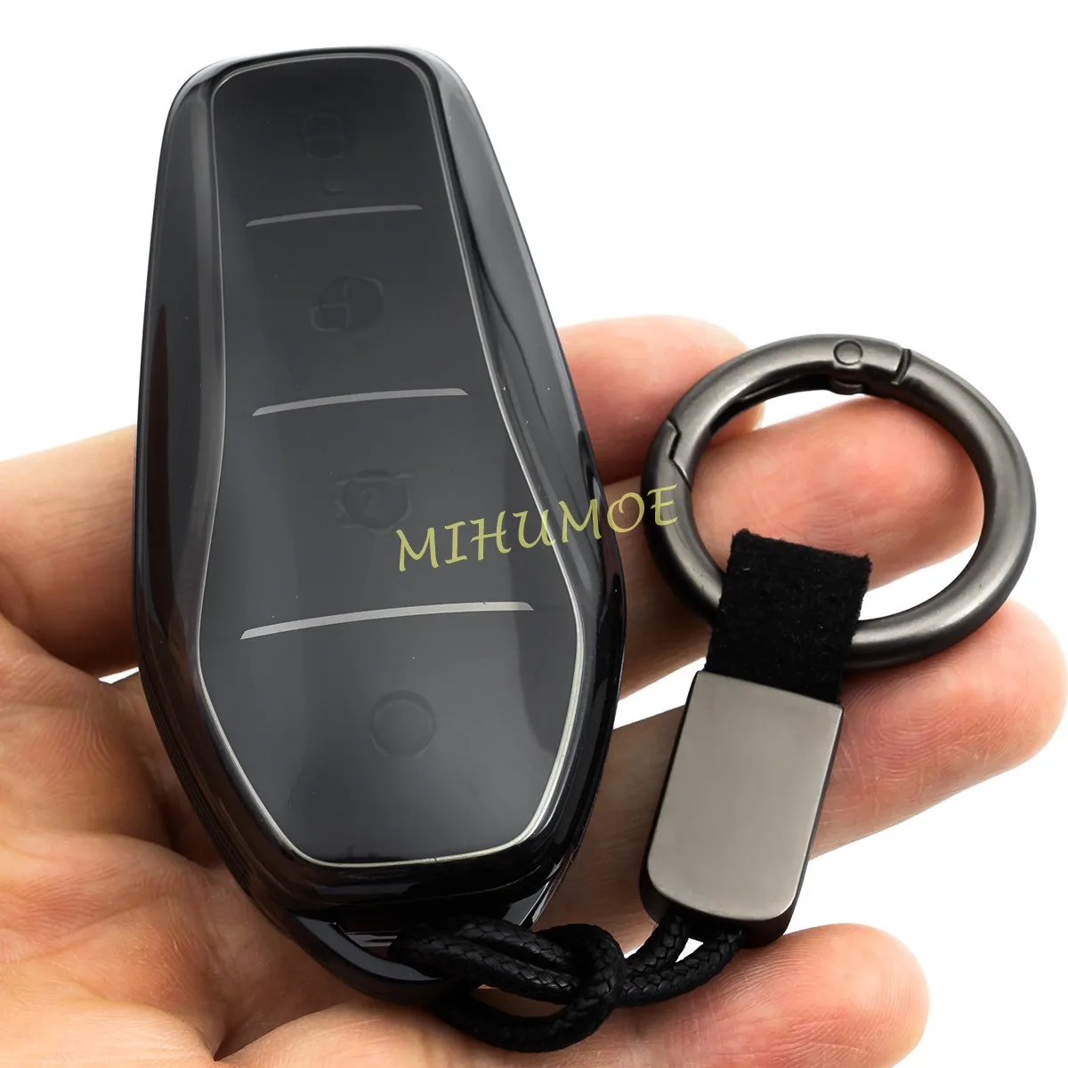 TPU Key Case Cover For BYD Song PLUS Pro Atto 3 Seal U Dolphin Sealion 6 7 Black Remote Fob Holder Keychain Car Accessories