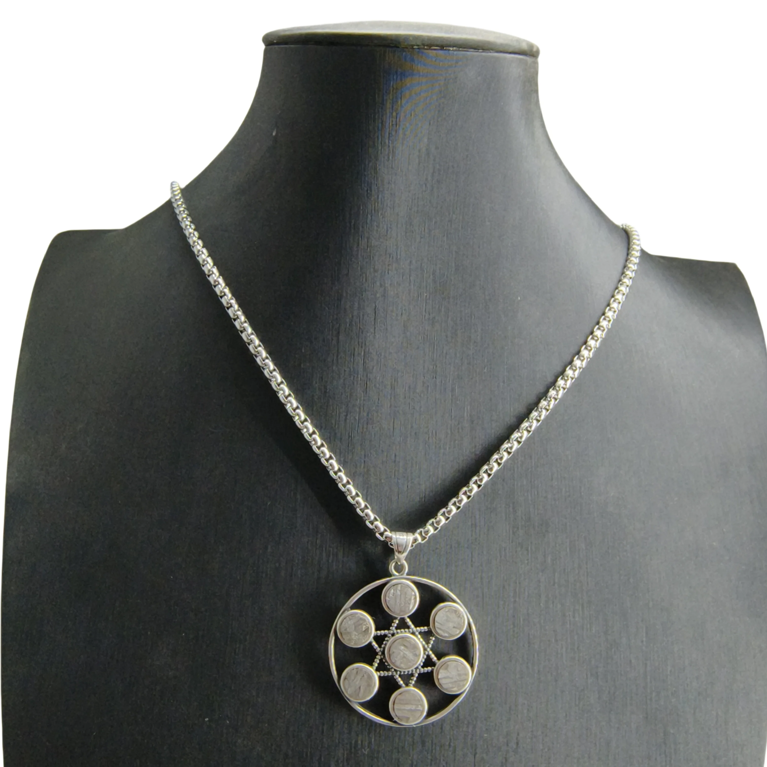 5.6g Muonionalusta meteorite pendant Natural iron meteorite pendant Meteorite slice Collection -LK200