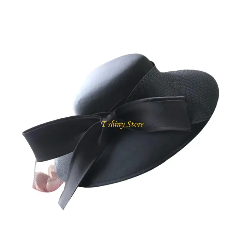 N58f Hat Bride Hat Sprong Hights Scenterize Decoration White Black Black Perfect for Wedder