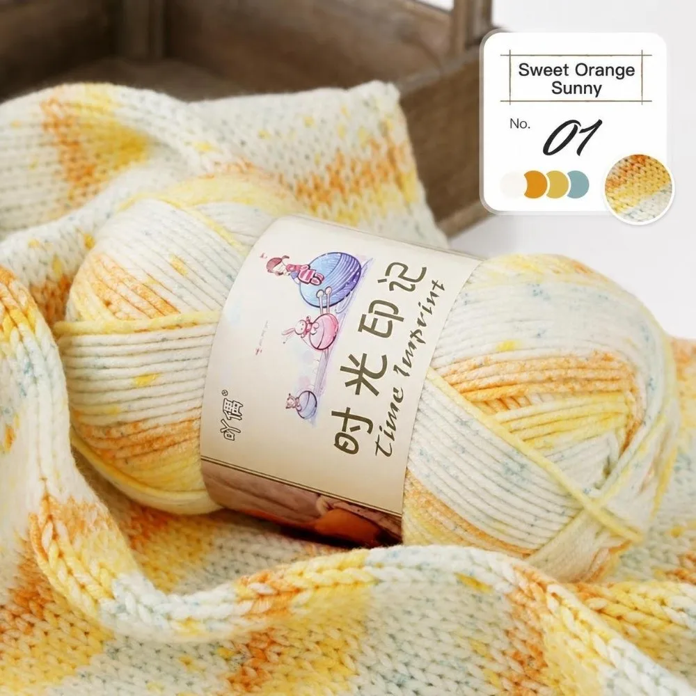 New 100g Per Roll Colorful Gradient Yarn Total Colorful Soft Crochet Yarn Craft Yarn Knitting Sweaters Bags Blankets