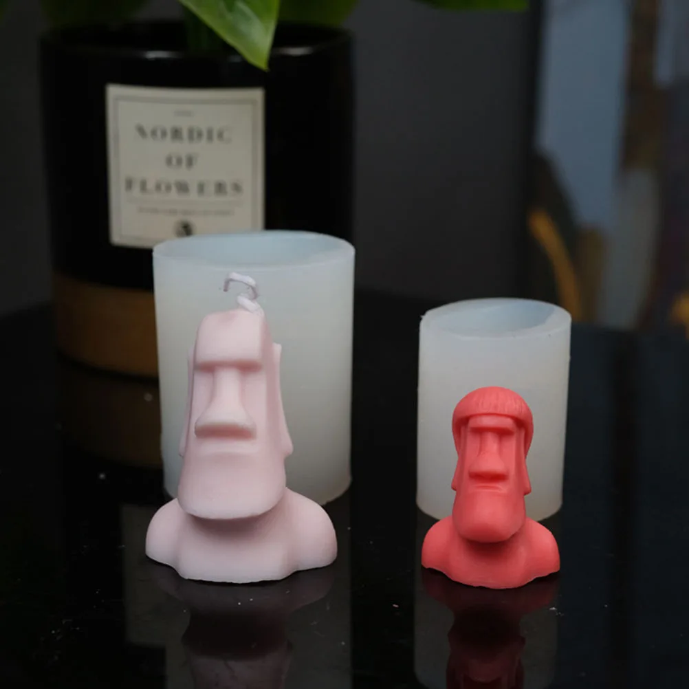 

2 шт. силиконовые формы для статуэток из камня и изготовления мыла, инструмент для рукоделия, для создания ароматических свечей и литья смолы, голова