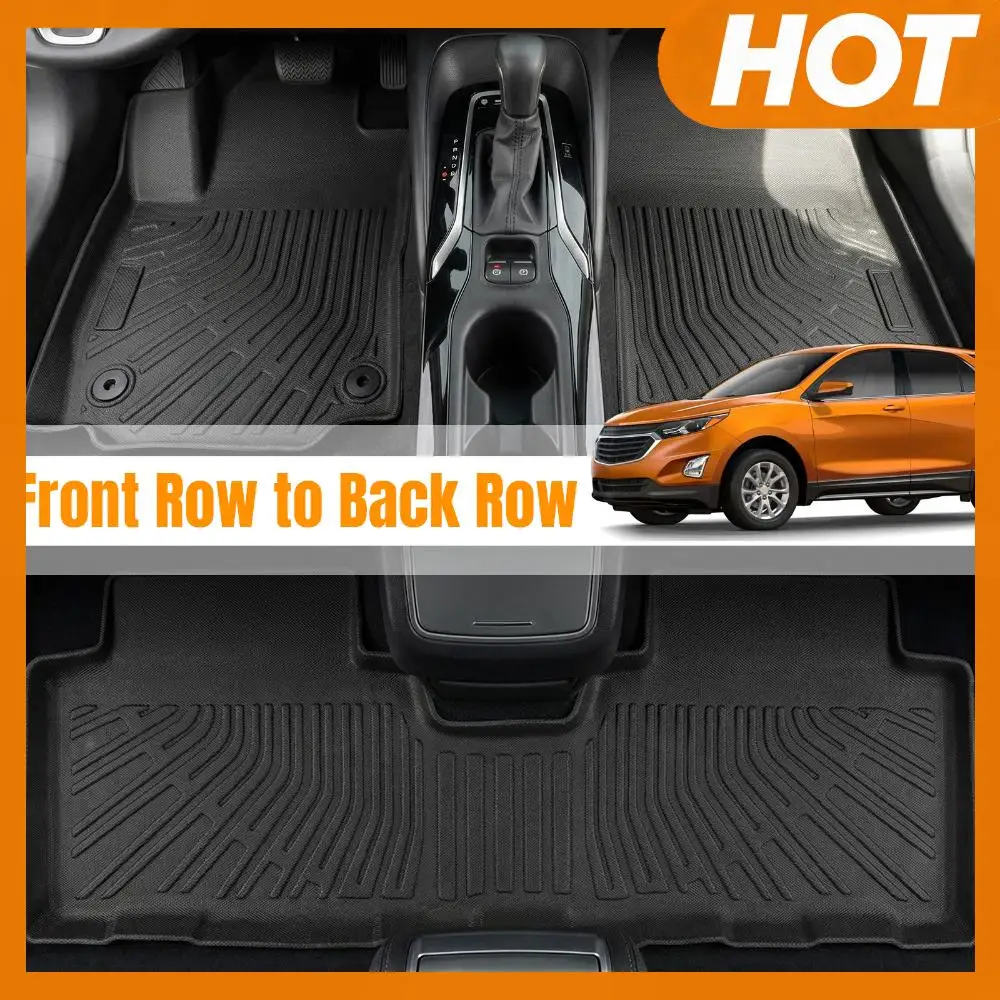 

Protection Full Set Cargo Trunk Liner Set All Weather TPE Car Floor Mats for Chevrolet Equinox 2018-2024