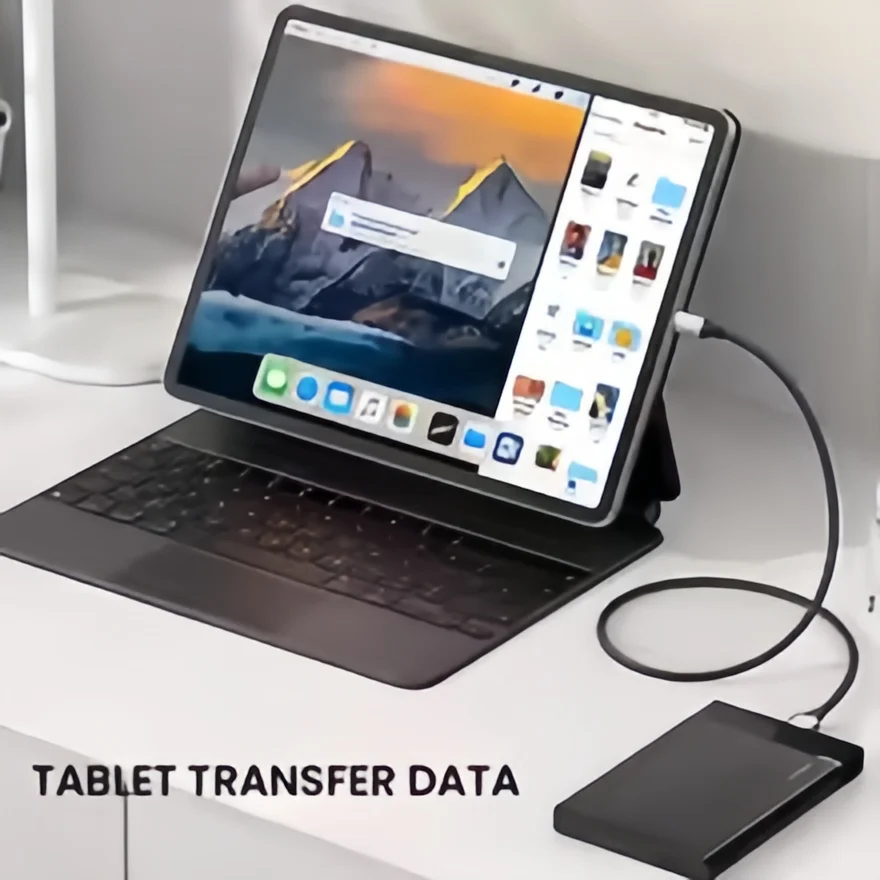 Cabo USB C para Micro B 3.0 (5 Gbps), Tipo C Macho para Micro B Fêmea, para Disco Rígido Externo/SSD (Toshiba,WD,Seagate), MacBook,Laptop