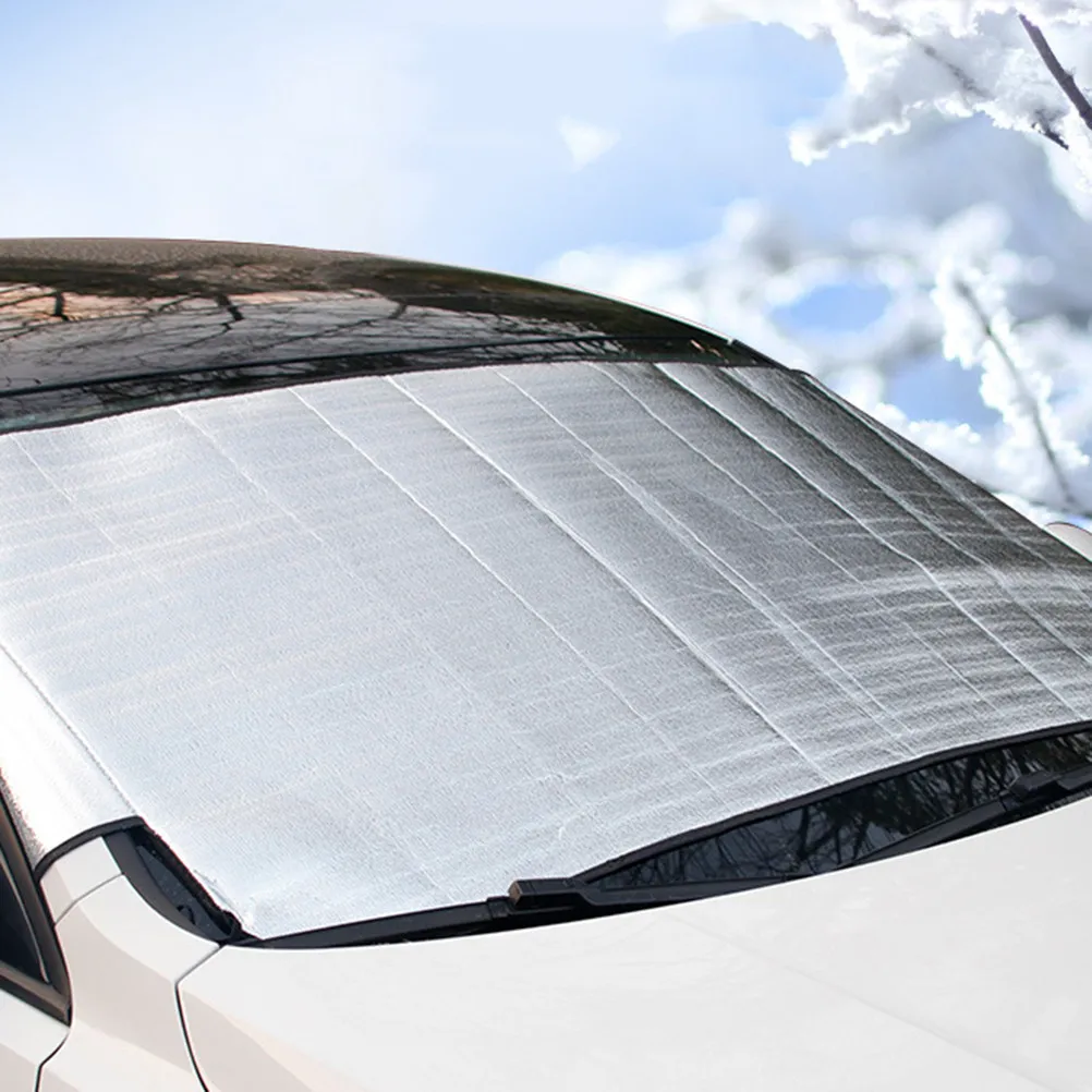 

2Pcs Foldable Car Windshield Snow Shield Anti-Uv Sun Visor Heat Reflective Front Glass Sunshade Universal Frost Protection