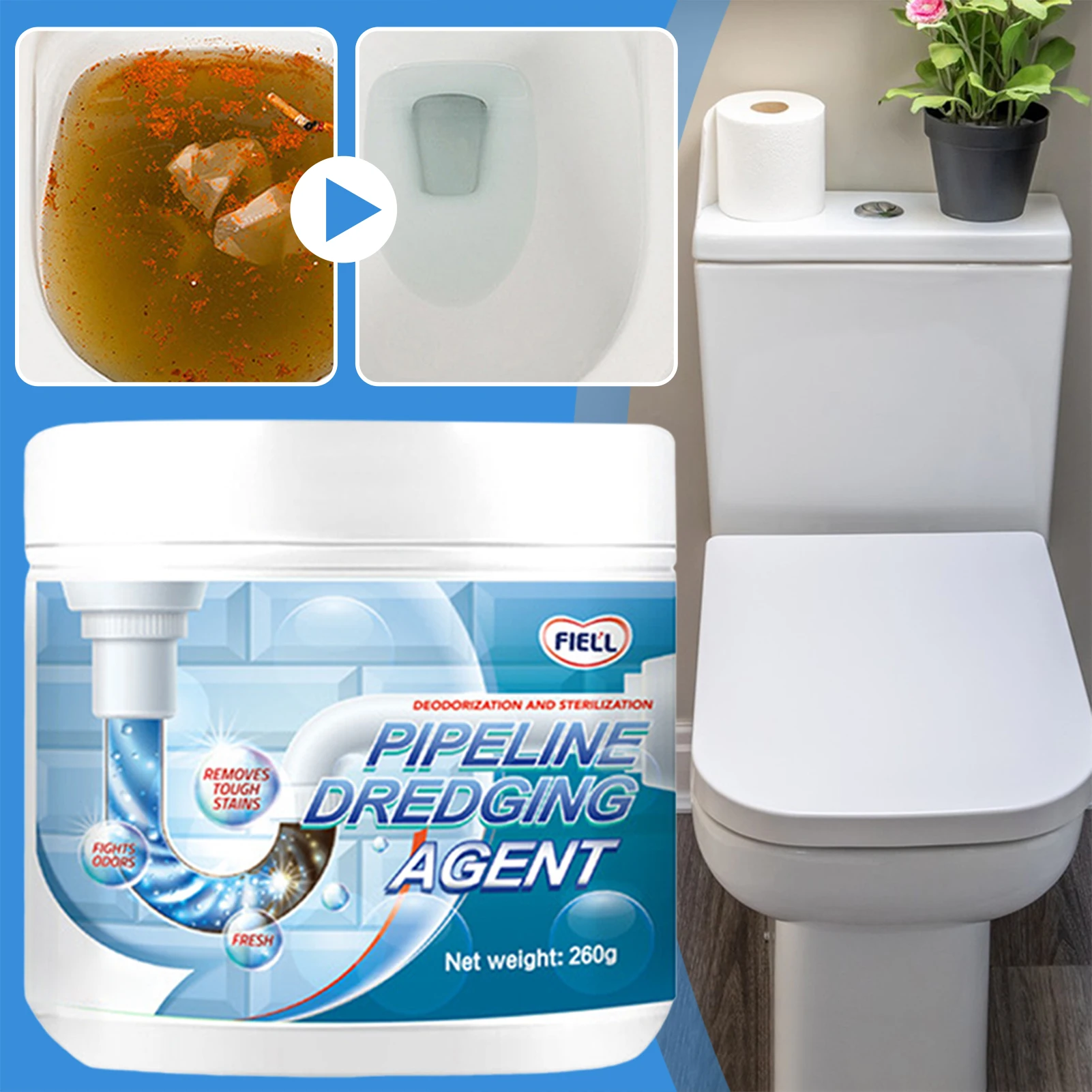 Powerful Pipe Dredging Agents Clogged Sink Drain Cleaner Channel Toilet Blocked Cleaning Tools For Bathroom Shower For Kitchen