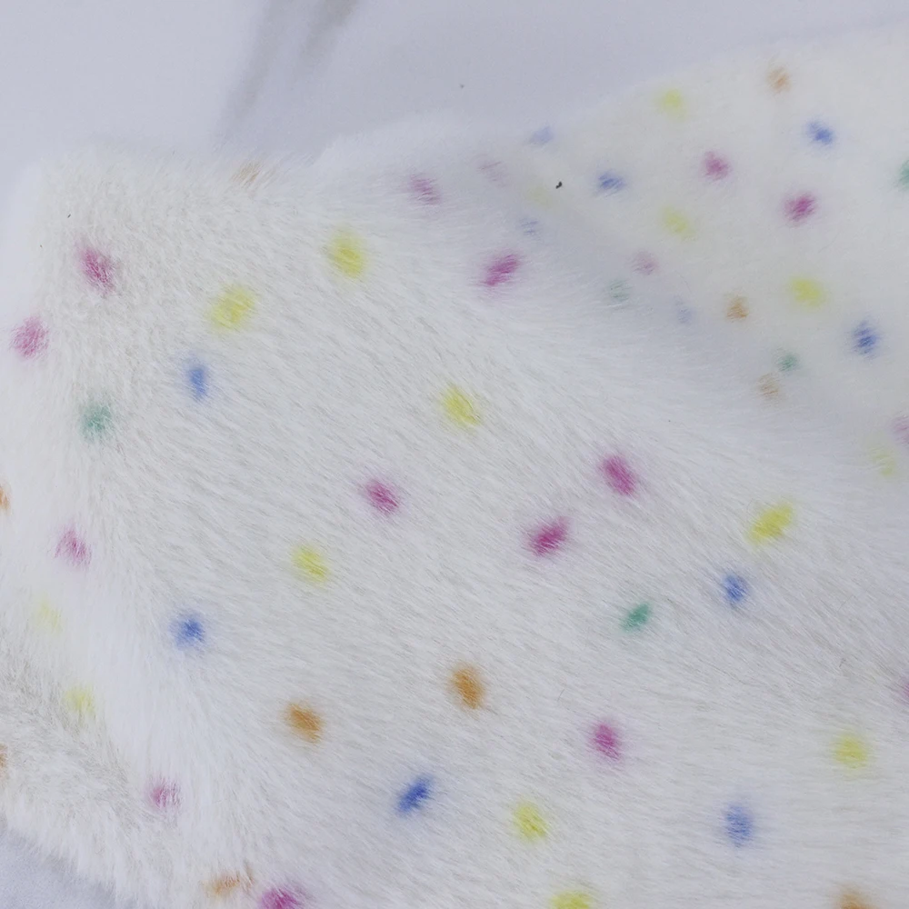 Künstliches Kaninchenfell mit Druckmuster für Puppenkleidung, Kissen, DIY-Näharbeiten, Schals und Heimdekoration – Detail 7