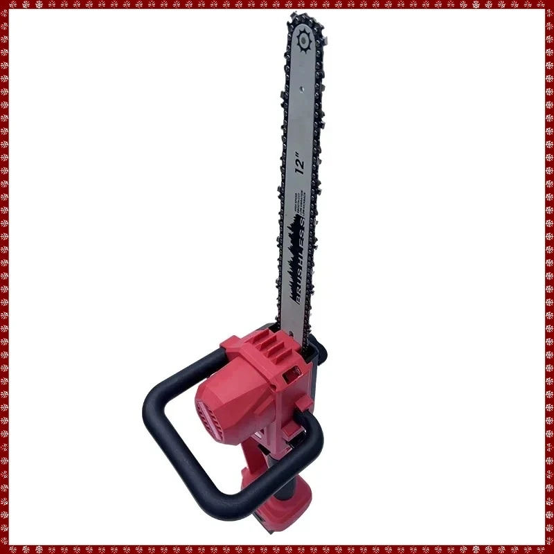 12‑Inch Brushless Cordless Chainsaw with Auto Oiler Electric Saw for Tree Logging Wood Cutting Compatible with Milwaukee Battery