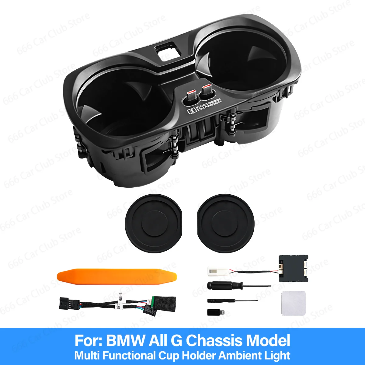 11 Colour LED Car Interior Cup Holder Lamp For BMW New 2/3/4 Series G20 G22 G80 G82 G42 M2 M3 M4 I3 I4 Decoration Ambient Light