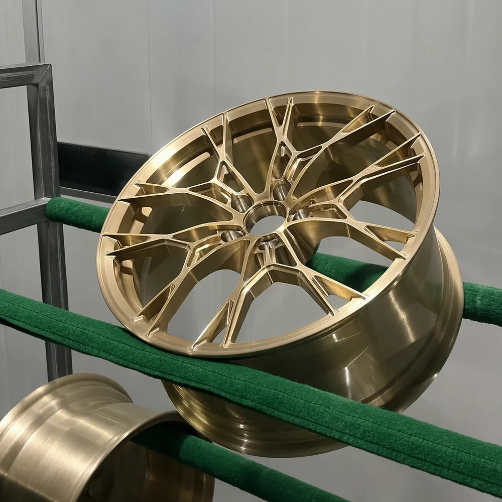 Custom T6061 Forged Alloy Wheel Geometric Multi Spoke Design Adjustable Size ET Center Bore With Certification