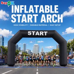 SAYOK arco gonfiabile all'aperto gigante arco gonfiabile pubblicità Start Finish Line Racing Arch banner con Air Blower NO LOGO