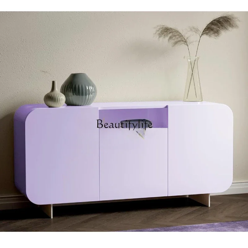 

French Cream Style Sideboard Cabinet Nordic Small Apartment Arc Locker Simple