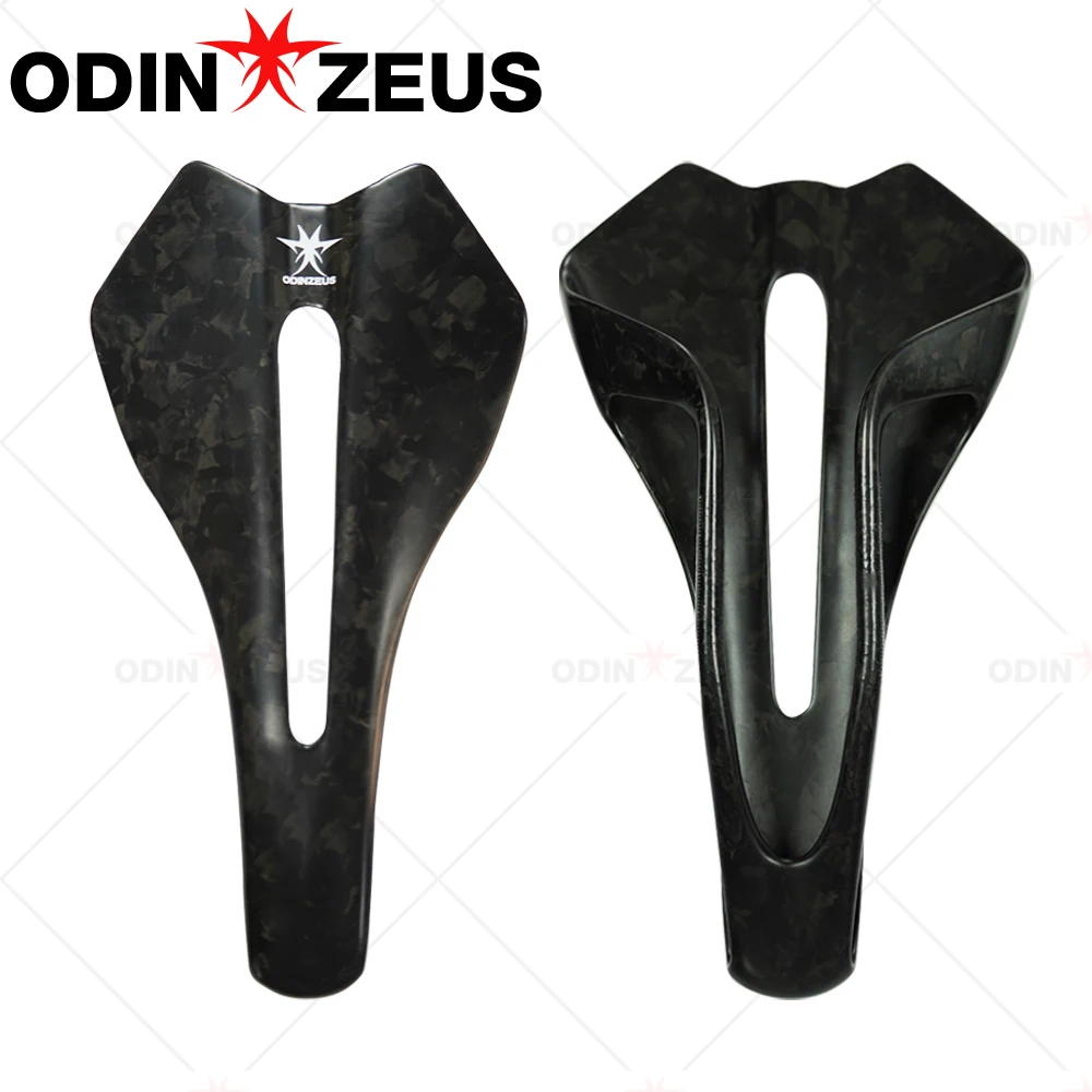 

Odinzeus Full Carbon One-Piece Seamless Integrated Saddle Pad 140x255mm for 7x9 Bike Saddle (Black/Faux Leather/Marble Finish)