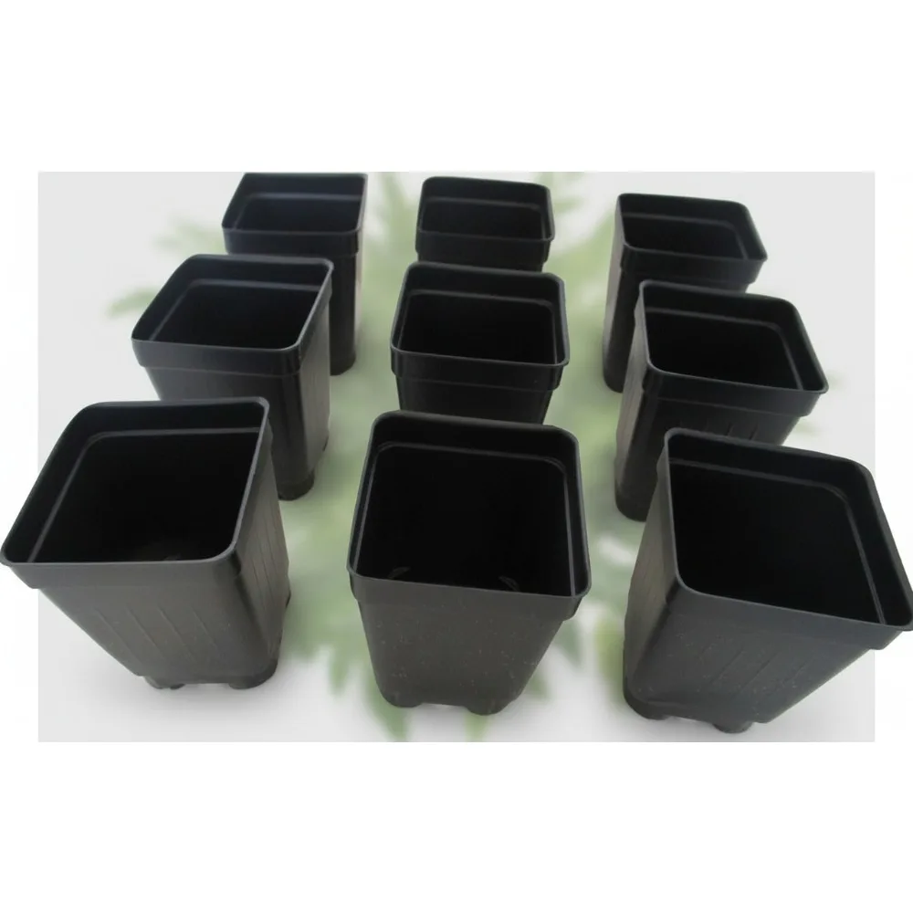 

2.5" Square Deep Nursery Pots - Press Fit Design for Seedlings & Plants (250 Pack)