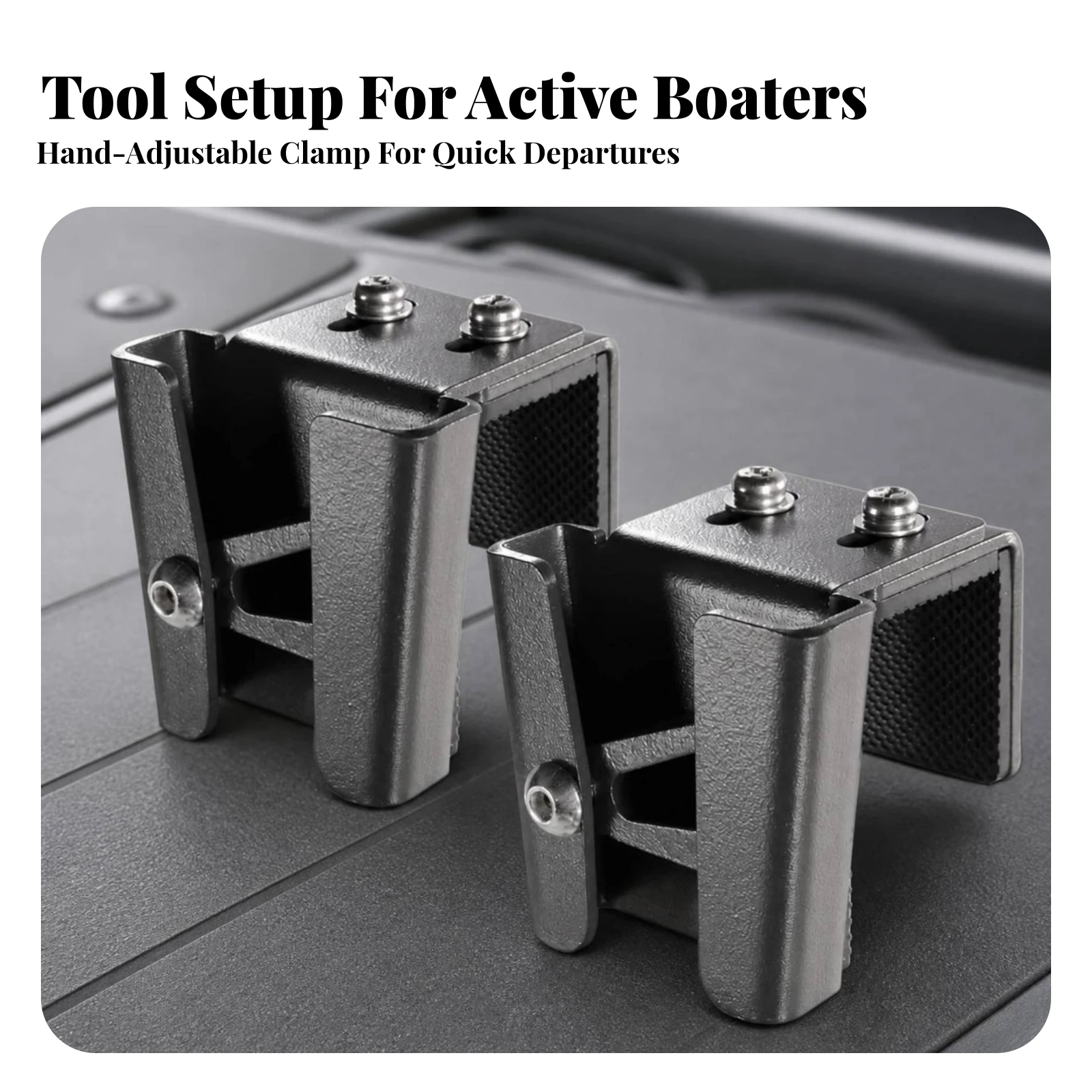 2 Pieces Bumper Hook Clamp with Rubber Pad Heavy-Duty Boat Bumper Hanger Marine Rail Clip Long-Lasting Hardware Lightweight