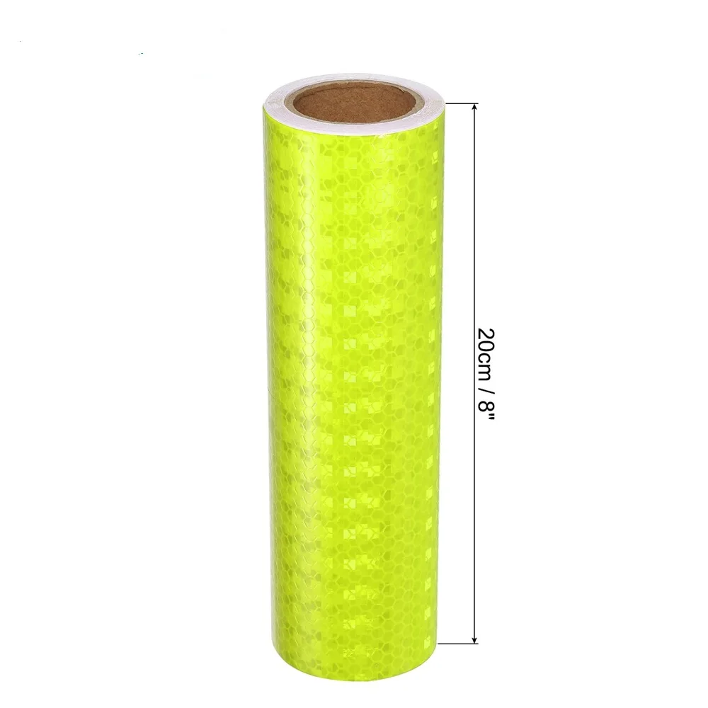 

8inch*33FT Fluorescent Yellow Reflective Tapes Waterproof Adhesive Conspicuity Trailer Reflectors Warning Stickers For Truck Car