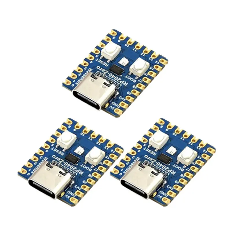 T23C RP2040-Zero Microcontroller Development Board For Raspberry Pi RP2040 Dual-Core Cortex M0+ Processor 2MB Flash 6Pcs