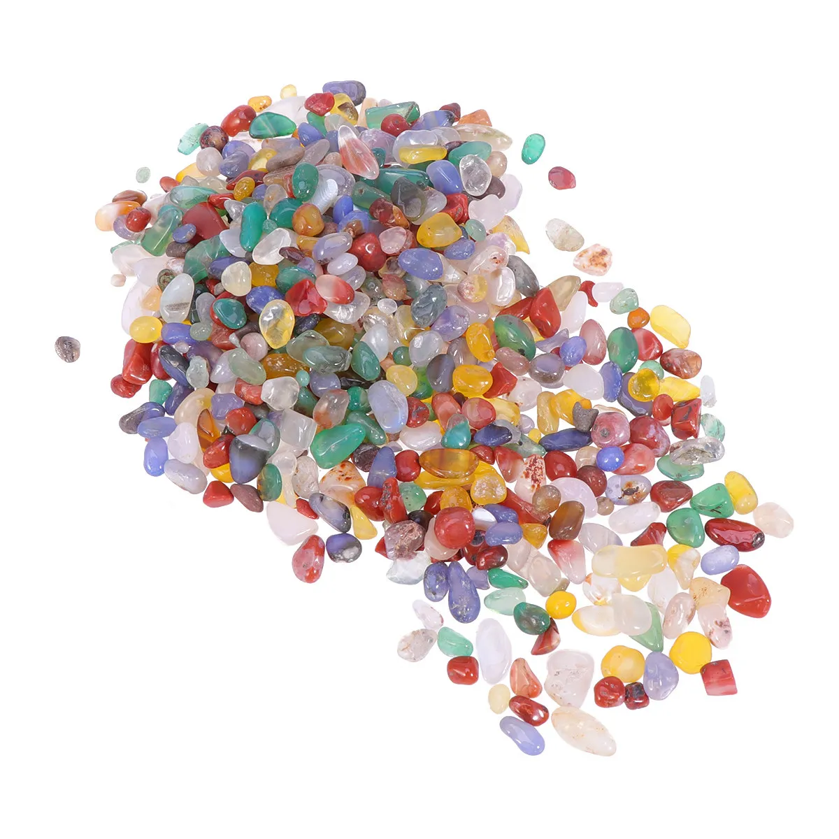 500g Natural Degaussing Agate Stone Chips – Colorful Decorative Soil Substitute for Indoor/Outdoor Plants & Aquarium