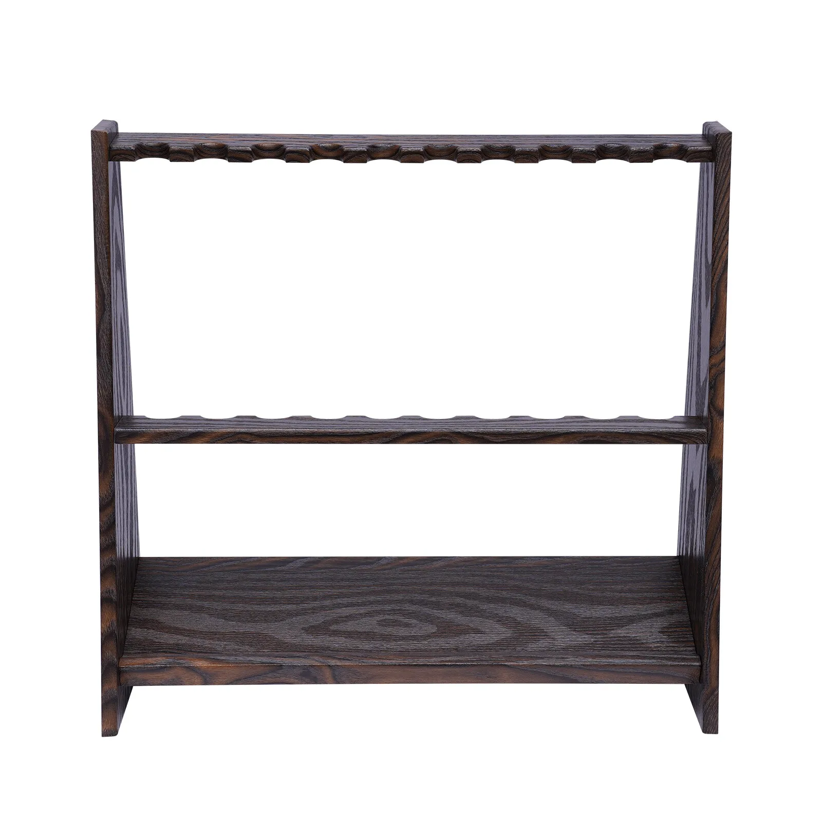 10 Holes Wooden Pool Stick Billiard Cue Rack Stand Cue Holder Billiards Club